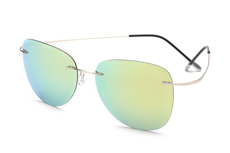 100%  larized sunglasses laroid super Light  Designer Rimless laroid Gafas Men Sun glasses eyewear-ZP2117-C6
