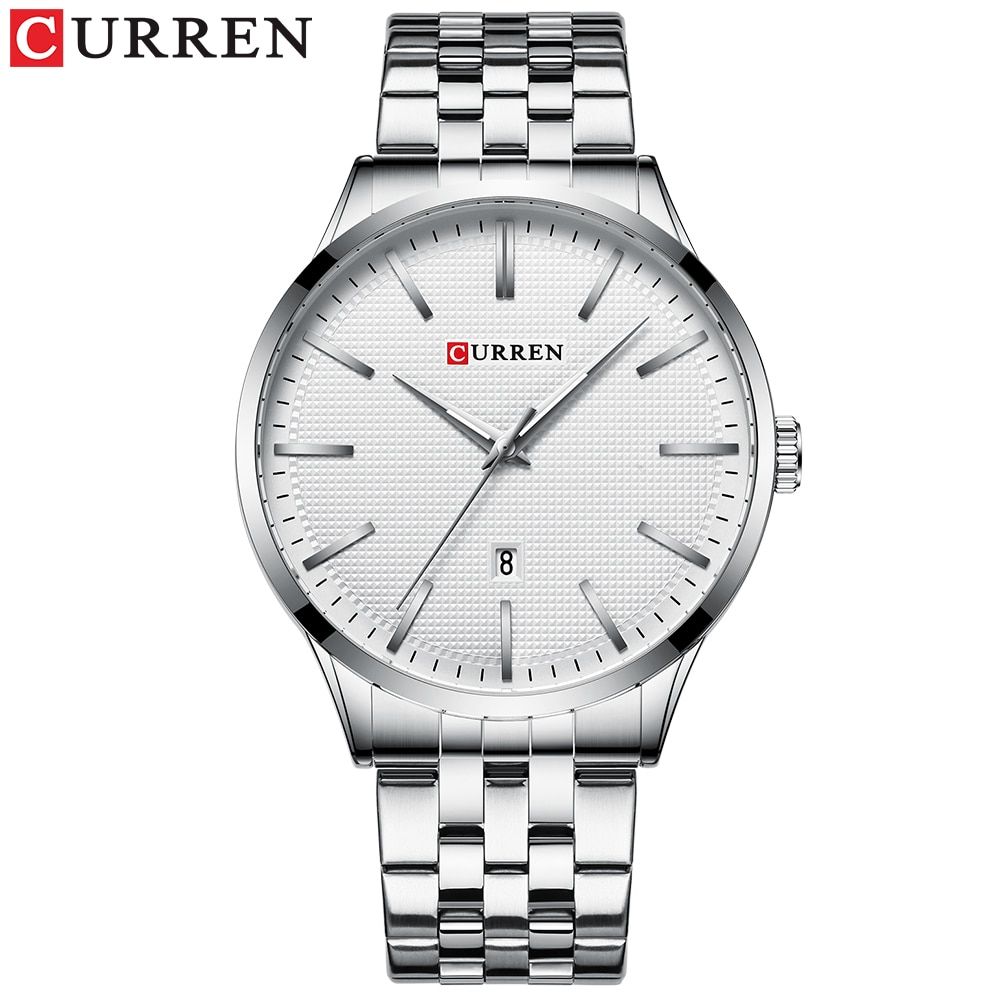 Fashion Quartz Watches for Men CURREN New Men's Watch Stainless Steel Band Clock Male Blue Wristwatch Causal Business Watch