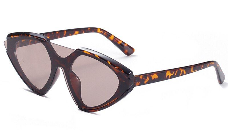 leopard framePeekaboo one piece lens retro sunglasses for women leopard frame men female sun glasses cat eye party accessories year gift