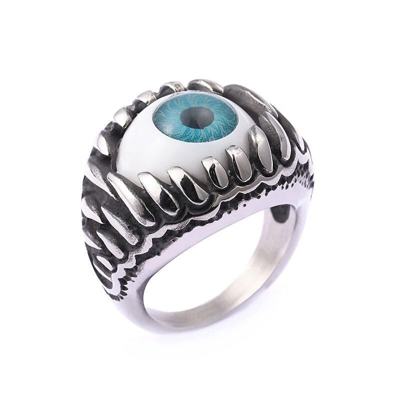 KALEN Stainless Steel Viking Skull Rings For Men US Size #8-12 Punk Biker Rings Wholesale Halloween Jewelry