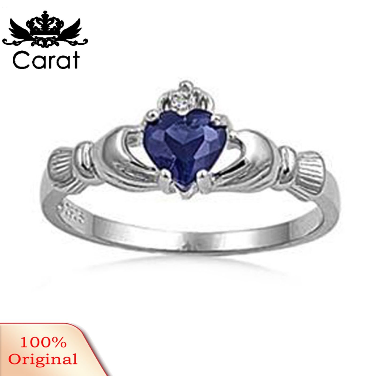 Wedding Band Elegant Shining Rhinestone Heart Wedding Band