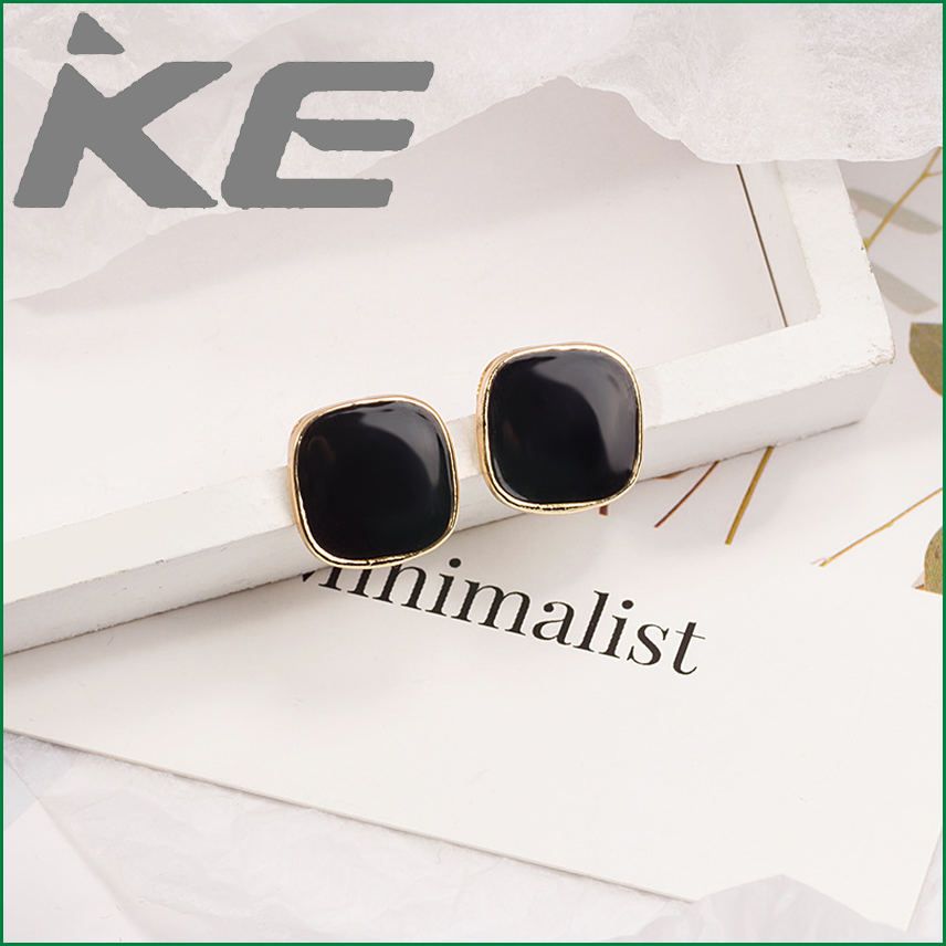 Needle Morandi Square Stud Earrings Gentle Geometric French Design Earrings for gilrs for women low price