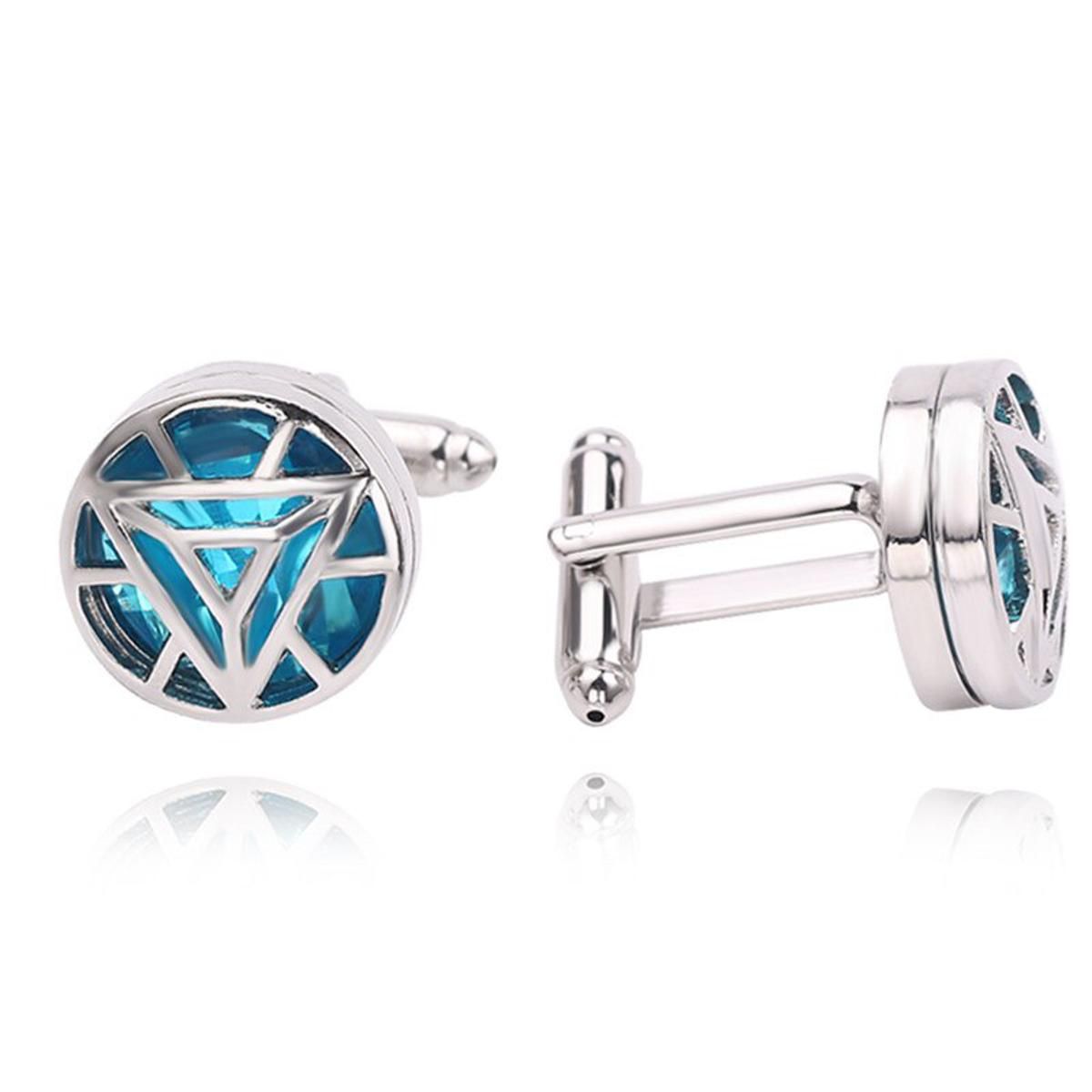 Blue Crystal Heart Reactor Pendant necklace Silver Color Jewelry Women Men Necklace Link Chain 4 Hot Kolye