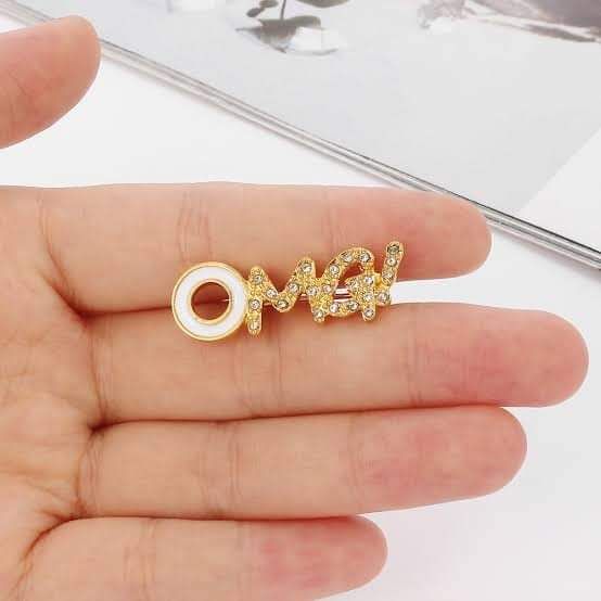 OMG Hijab pin(Golden color) Fashion Creative Hijab Pins For Girls and Women
