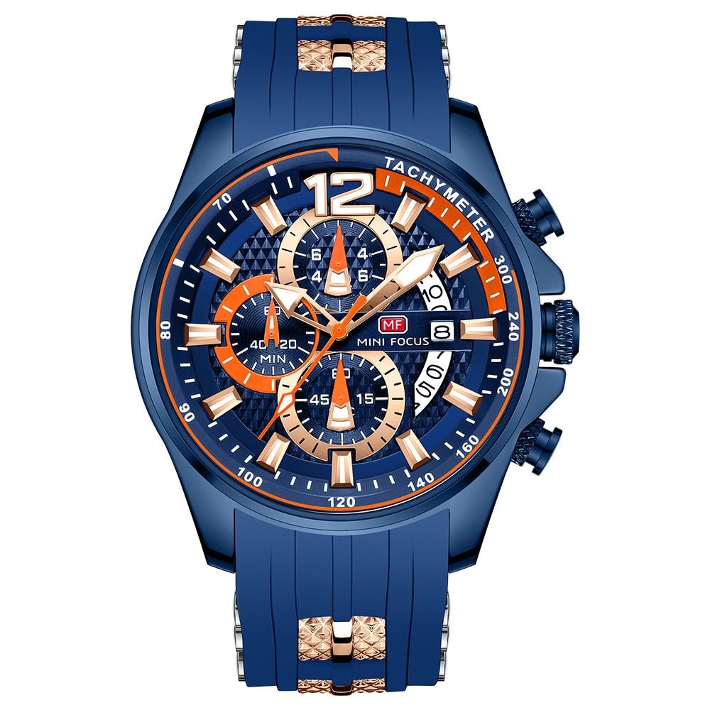 MINI FOCUS 0350G Watch Fashion Sports Men's Watch Waterproof Quartz Watch Large Dial Luminous Men's Watch