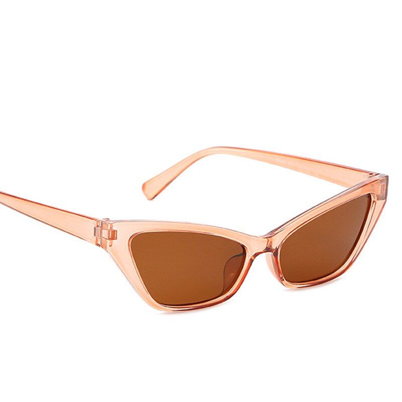 Transparent Tea2019 Wild Cat Eye Sunglasses Retro Street Shoot Square Trend Ladies Sunglasses Shades for Women Glasses