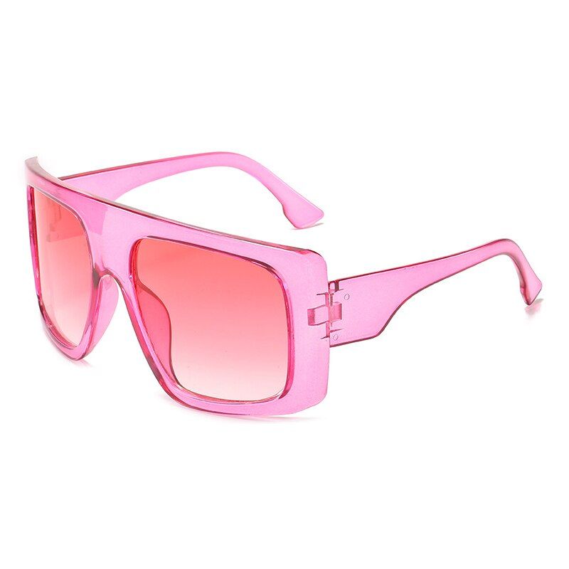 11One Piece Shield Square Sunglasses For Women Vintage Oversized Black Pink Sun Glasses Eyewear Female Cool Black Blue Shades