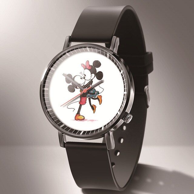 Reloj Mujer2021  Fashion Mickey Watch boy girl Cartoon Leather Quartz Watches boy girl favorite gift Kobiet Zegarka
