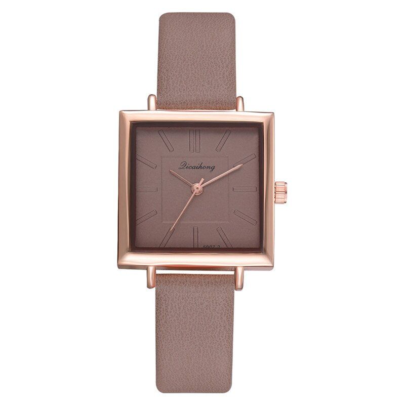 Top Brand Square Women Dress Bracelet Watch Contracted Leather Crystal WristWatch Women Dress Lady Quartz Clock Dropshipping #A