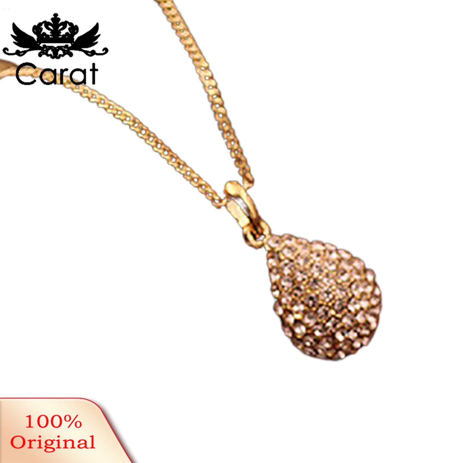 Chain Neckle Wear-resistant Women Rhinestone Waterdrop Chain Neckle