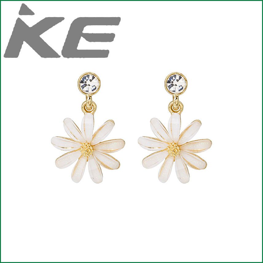 needle fresh flower earrings sweet summer temperament small daisy earrings for gilrs for women low price