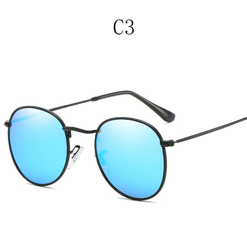 SHL3447PO-C3Classic Vintage Round Polarized Sunglasses Men Brand Designer Polaroid Sun Glasses Women Metal Frame Black Lens Eyewear Driving