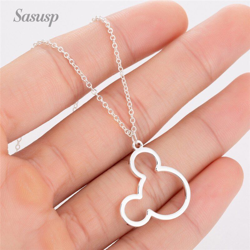 Sasusp Trendy Stainless Steel Daughter and Mother Necklace Pendants Chain for Women Elegant Necklaces Mothers Day Gift 2020