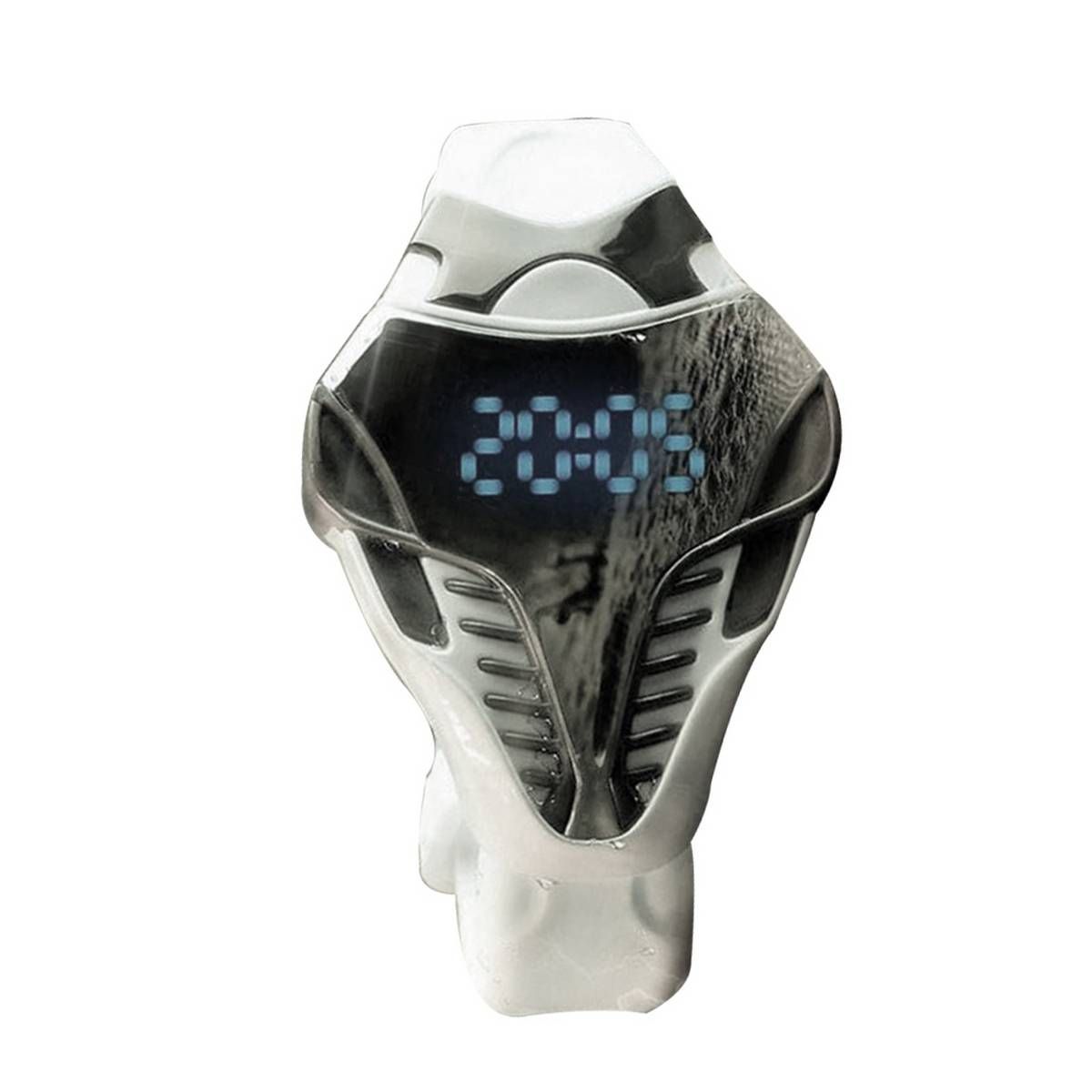 Men Faux Leather Strap Triangle Cobra LED Digital Watch Sport Bracelet Gift