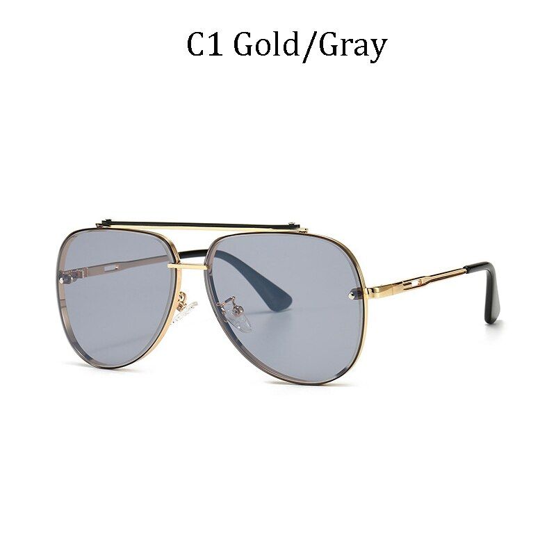 2A103 C1Luxury brand design Fashion Classic Mach Eight Style Gradient lens Sunglasses Men Vintage Brand Design Sun Glasses Oculos De Sol