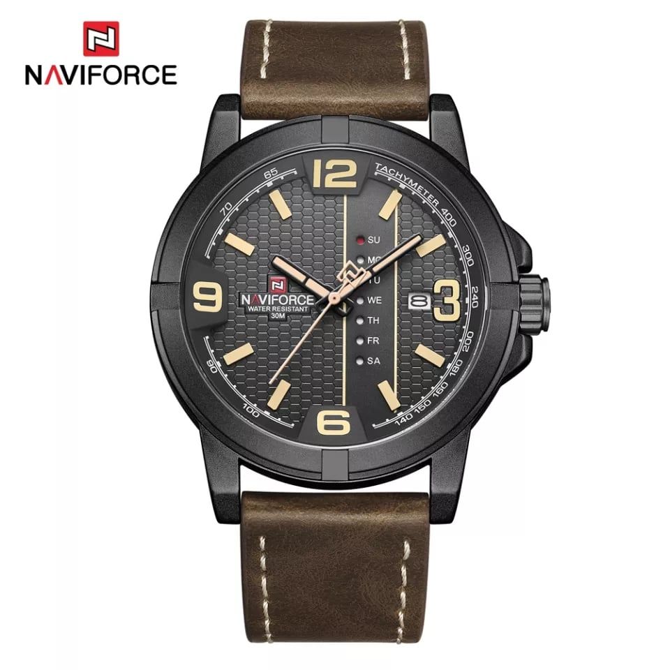 NAVIFORCE NF9177 Day Date Function Analogue Quartz Watch