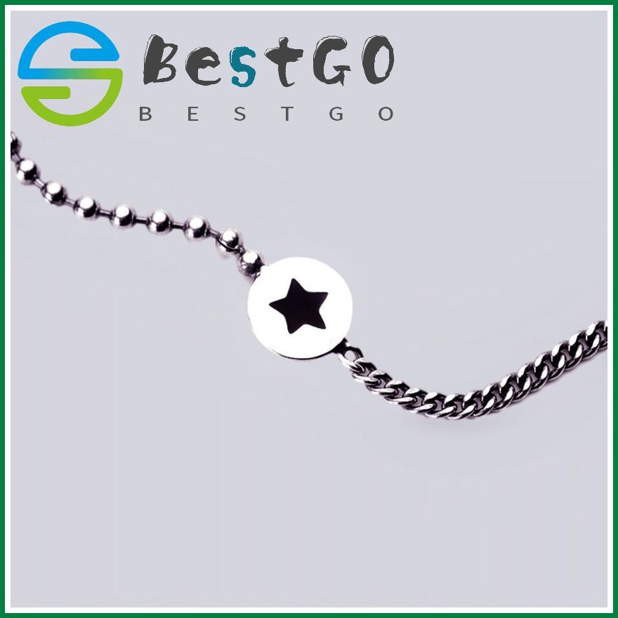 Five-Pointed Star Pendant Necklace Korean Dongdaemun Simple Round Star Collarbone Chain Necklace
