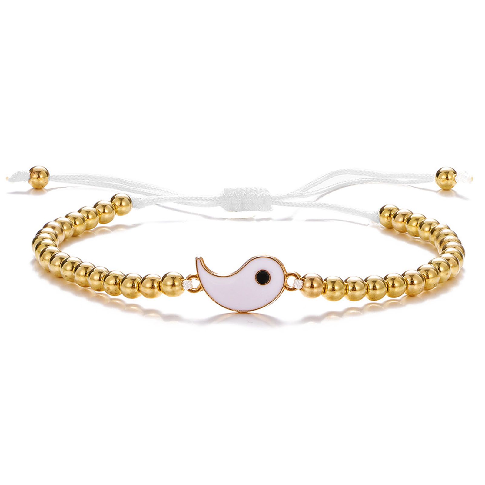 Chinese Bracelet Excellent Workmanship Yin Yang Adjustable Cord Bracelet