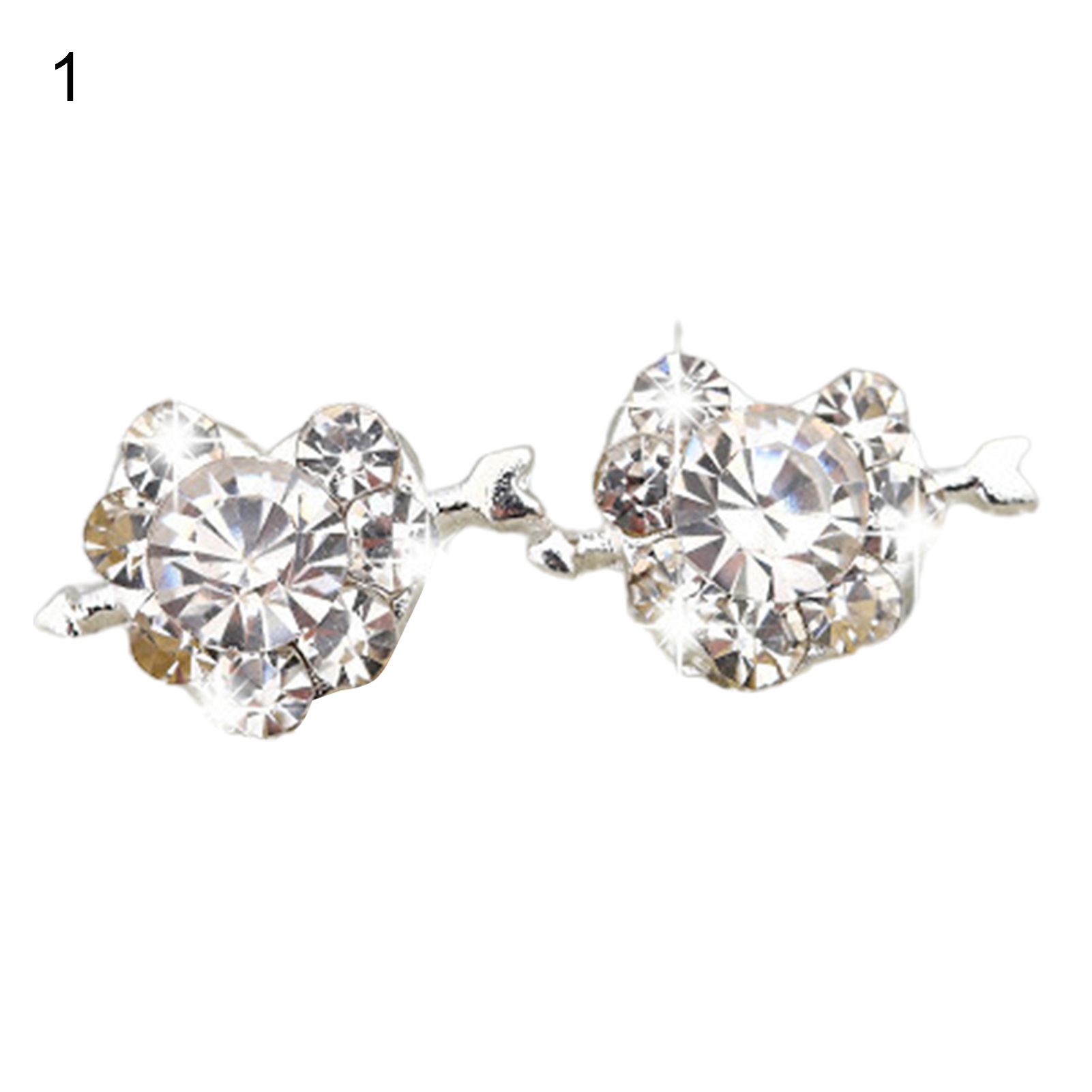 Ear Studs Triangle Cherry Triangle Cubic Zirconia Ear Studs