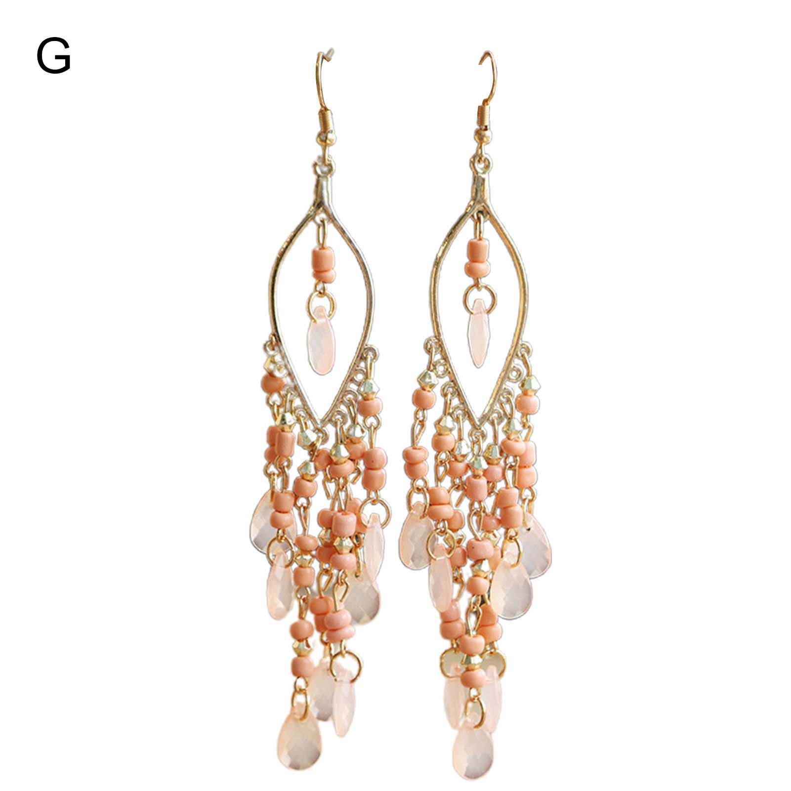 Dangle Earrings Exquisite Geometric Tassel Bohemian Dangle Earrings