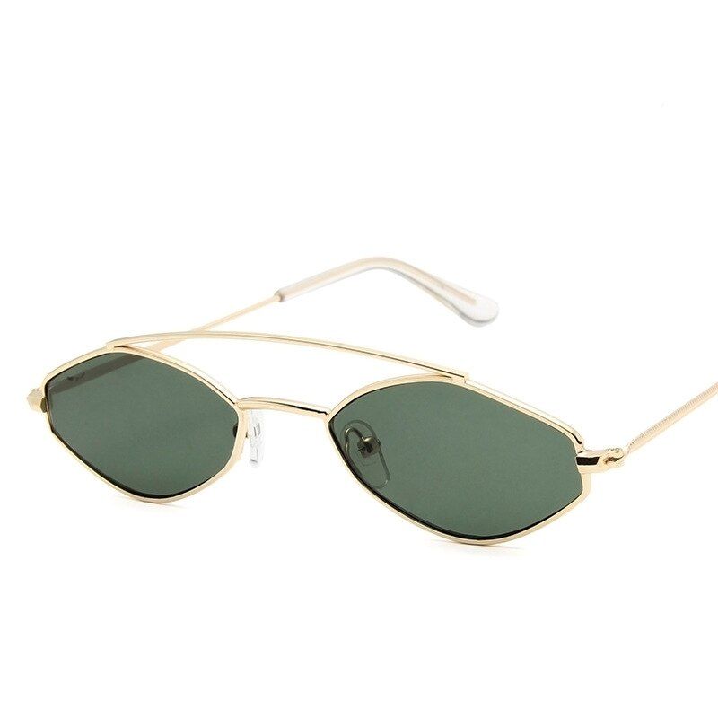 DeepGreenYoovos 2019 Vintage Sunglasses Women Alloy Mirror Glasses Lady Classic Retro Metal Sun Glasses Mirror Oculos De Sol Gafas