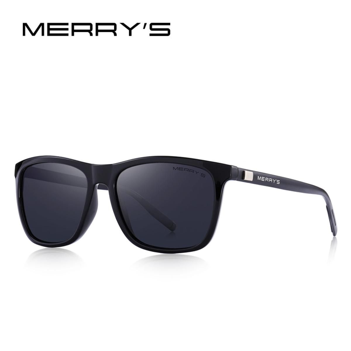 MERRYS Classic Men/Women larized Sunglasses Uni Square Sunglasses For Driving Fishing UV400 S8286-C07 Black Black