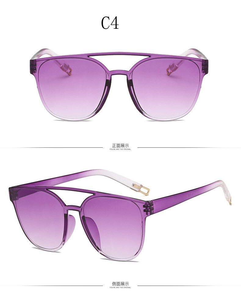 Colour42020 style men and women's fashion sunglasses cute jelly color Siamese glasses popular multicolor famous brand Lightweight