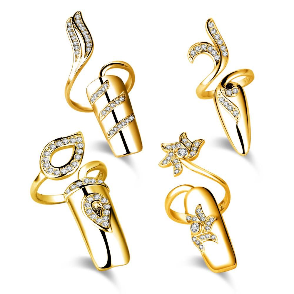 Fashion Creative Nail Ring Sets Silver plated color Finger Rings For Women Party Jewelry Anel Anillos Aneis Jewellery Gift