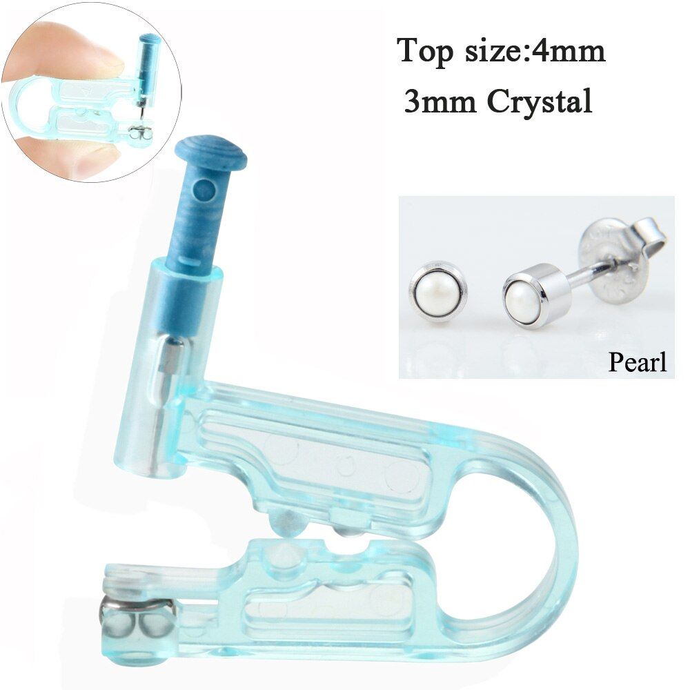 1PC Genetic Sterilised Disposable Safety Nose Ear Piercing Sterile Bezel Crystal Ear Stud Star Earring Body Piercing Jewelry