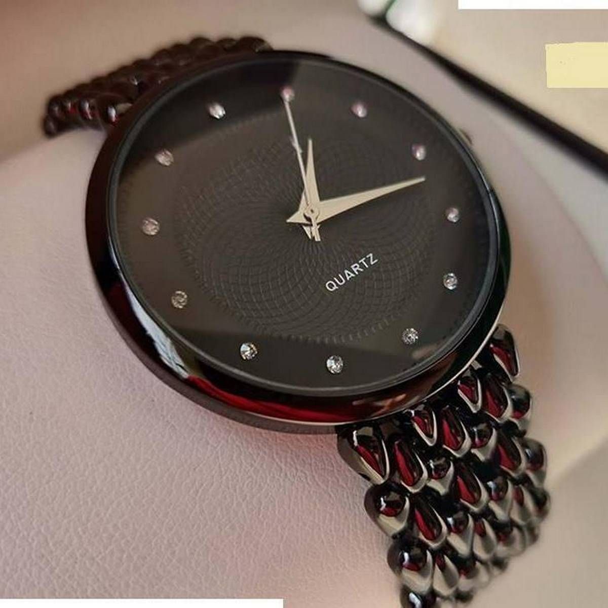 Stylish New Black Ladies Watch + Gift (Box) - Watch For Women