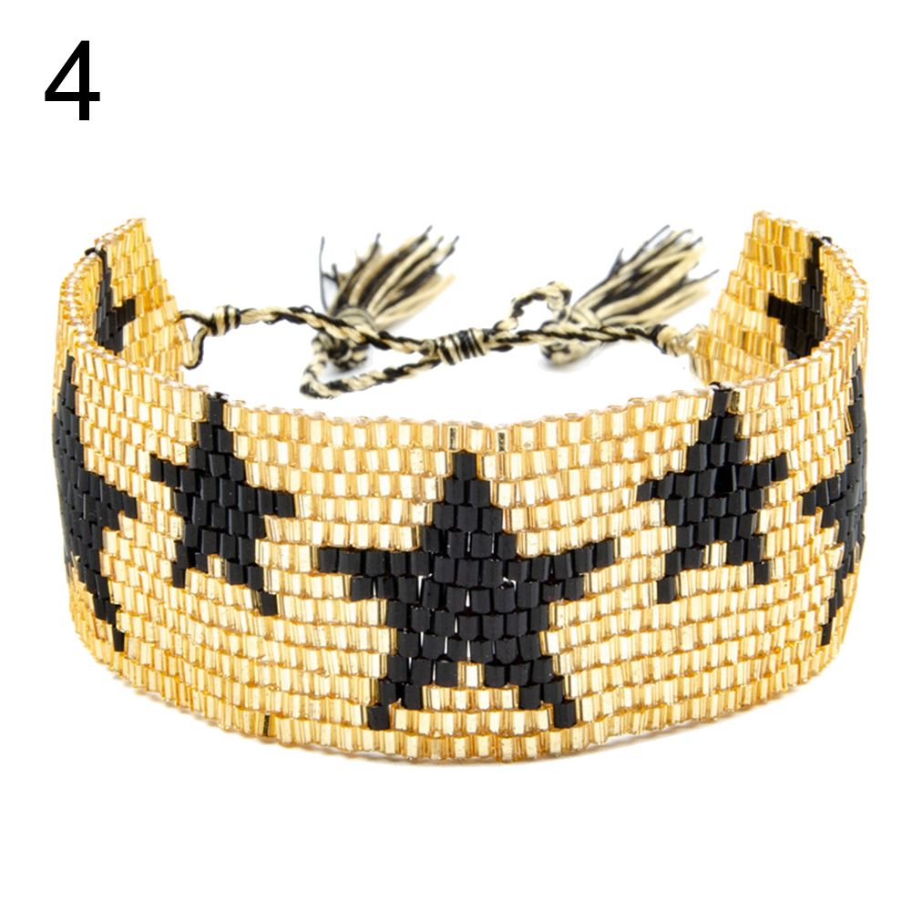 Bohemian Women Star Wide Beaded Bracelet Tassel Bangle Jewelry Friendship Gift