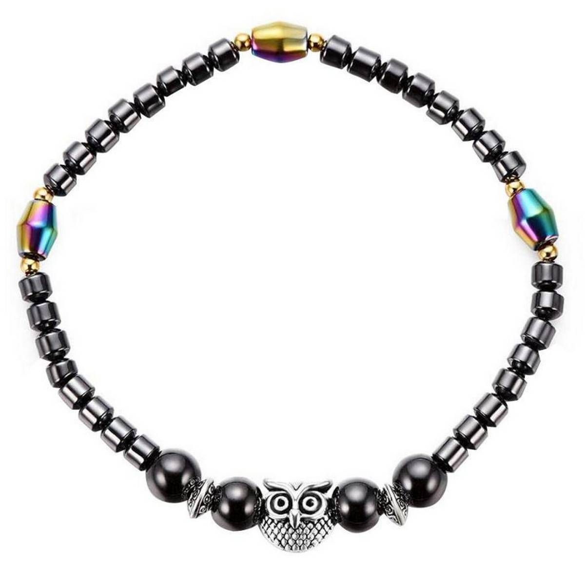 Weight Loss Magnet Anklet Colorful Stone Magnetic Therapy Bracelet Anklet Owl Weight Loss Product Slimming Health Care jewelry