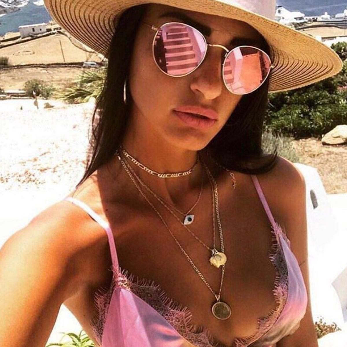 purpleVintage Oval Sunglasses For Women 2020 Brand Retro Clear Lens Eyewear Round Sun glasses For Men Female Woman Oculos De Sol UV400