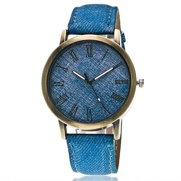 Dropshipping Jeans Watches Fashion Casual Women Roma Dial Wristwatch Leather Strap Bracelet Watches Relogio Feminino