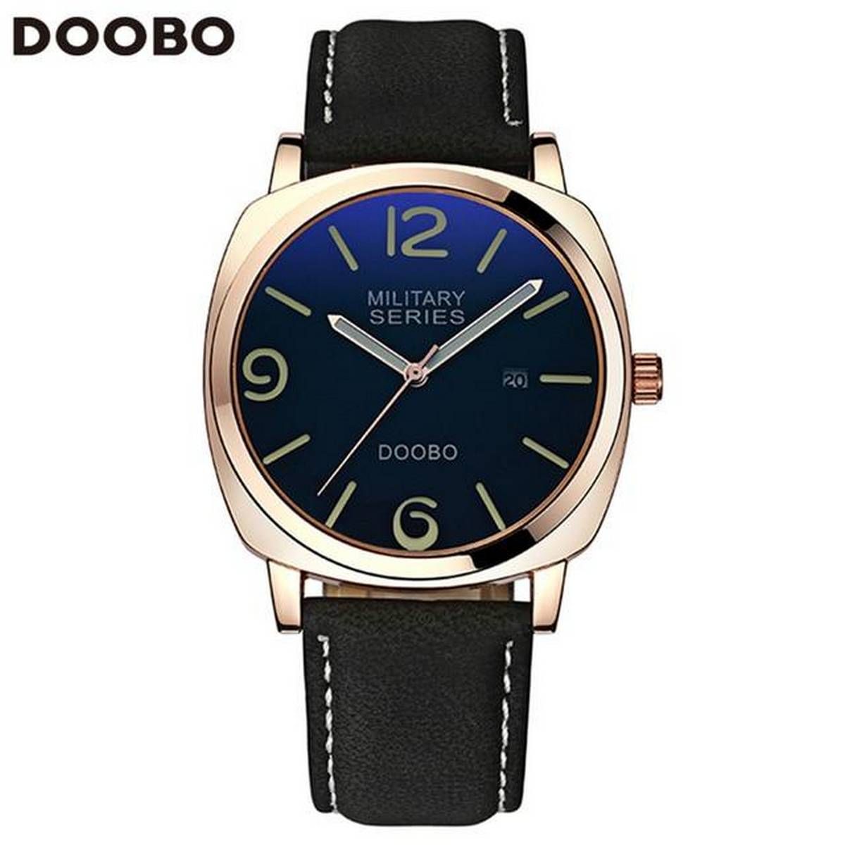 Rose Gold Watches Luxury Brand Men's Quartz  Military Leather Casual Waterproof Sports Wrist watch