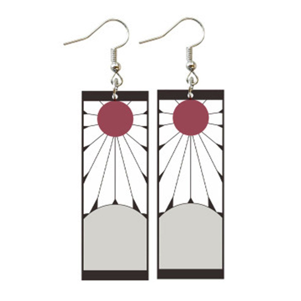 Tanjiro Kamado Tanjirou Hanafuda Earrings Cosplay Earrings Anime Gift