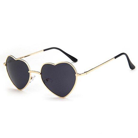 014-12MX DMY Love Heart Shape Sunglasses Women Rimless Frame Tint Clear Lens Colorful Sun Glasses Red Pink Yellow Shades 2018