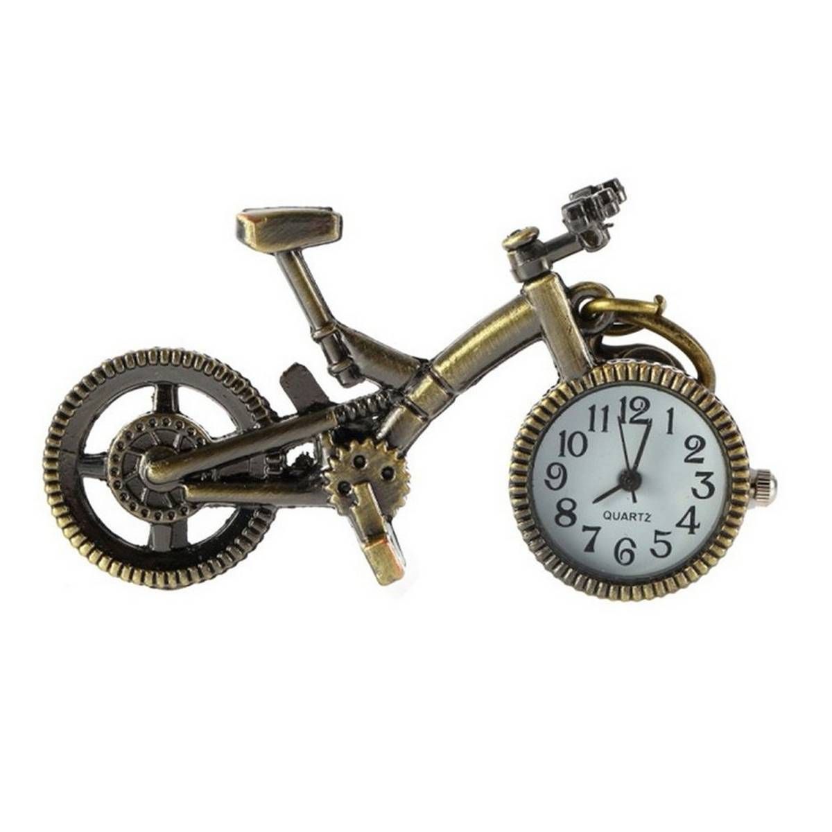A Unique Collection Bronze Alloy Bicycle Quartz Pocket Watch Pendant Necklace smart watch for men