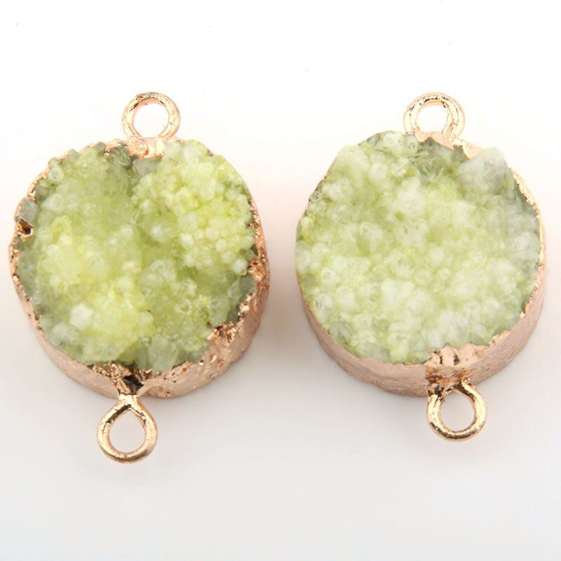 Wholesale 4 Color Crystal Natural Stone Pendant Irregular DIY for Necklace or Jewelry Making 30 *20*10mm Sale by 1 PC