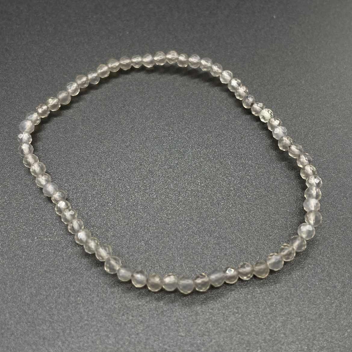 Natural Beaded Bracelets Faceted Round Crystal Quartz Stone Beads Charms 3mm Boho Bracelet Women Men Jewelry Yoga Couples Gifts