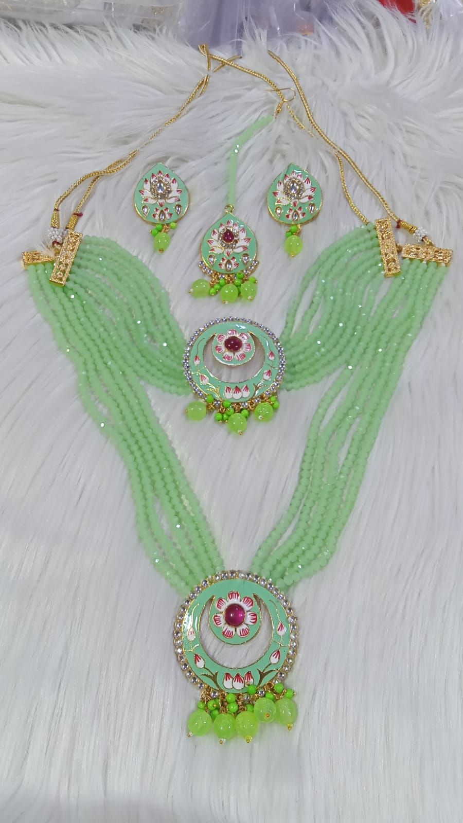 Necklace Choker Earring & Tikli Set For Women/Girl
