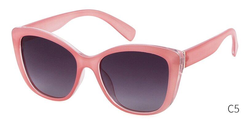 C5 pink grayBlack Cat Eye Sunglasses Polarized Shades Women Fashion 2019 Brand Designer Vintage Cateye Frame 90s Lady Sun Glasses S069