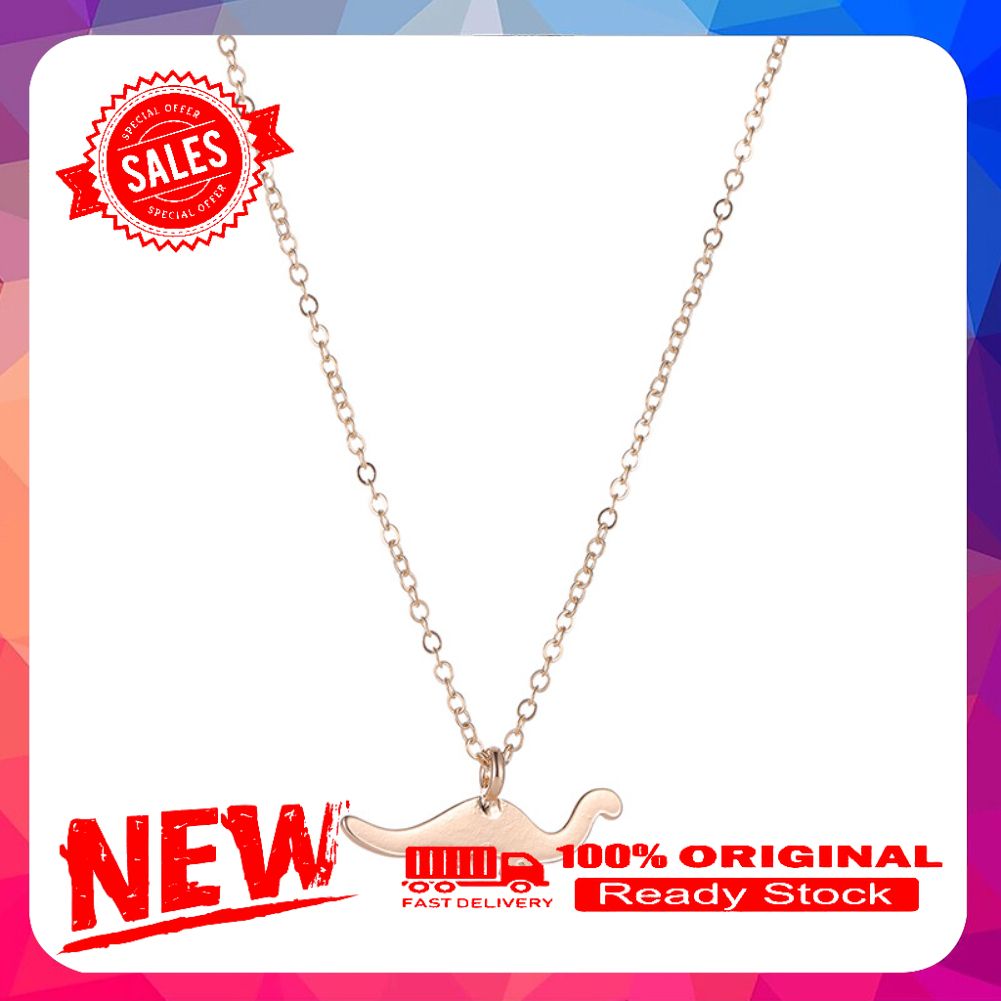 Women Fashion Jewelry Long Tail Dinosaur Pendant Collarbone Decor Chain Necklace
