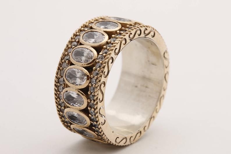 Luxury Brand Big Golden Finger Rings for Men women Fine Jewelry Cubic Zircon Micro Paved Rhinestone Wedding Rings Gift Z5M527(null)