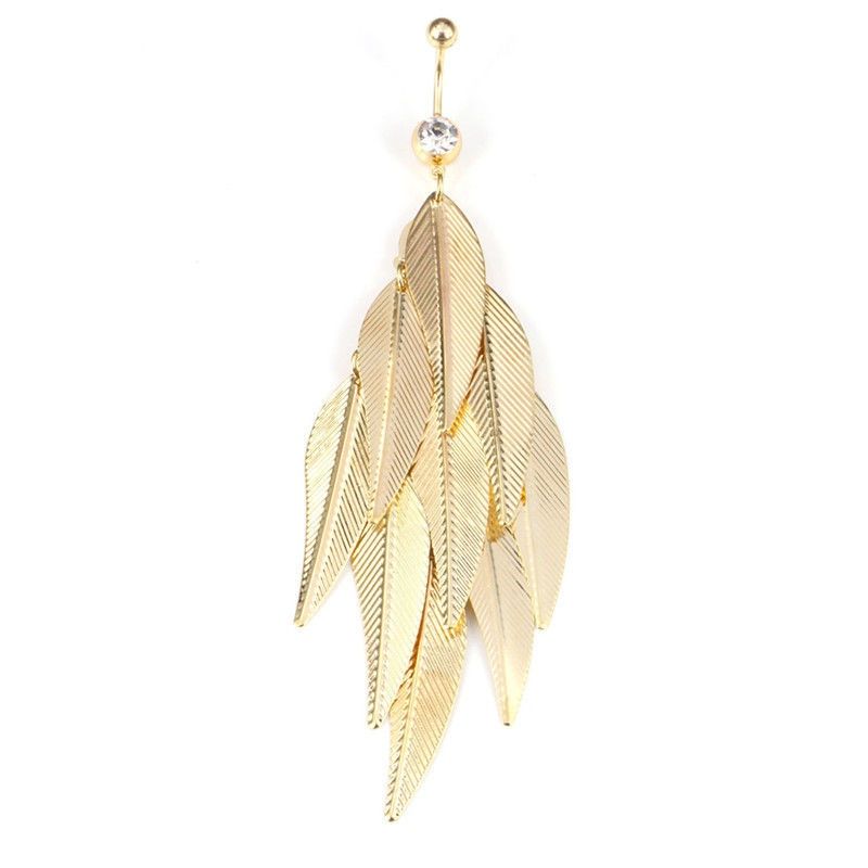1Pcs Women Girl Drop Piercing Dangle Navel Belly Button Bar Barbell Rings Jewelry