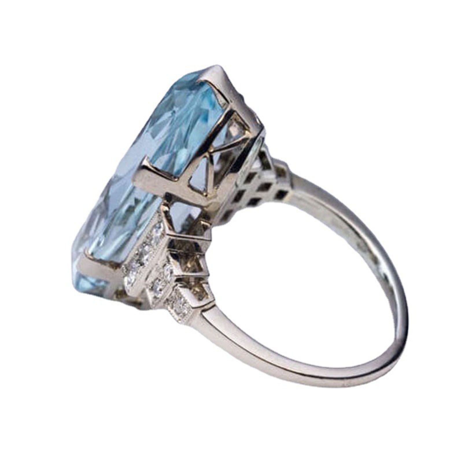 Finger Rings Transparent Long Lifespan Lightweight Oval Shaped Smooth Blue Rings for Date