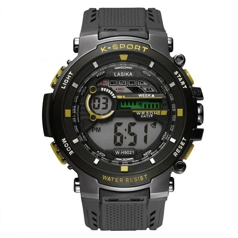 LASIKA W-H9015  Water Resistance/ Waterproof 30m Silicon Digital Watch for Men  - Blue - Watch For Men - Watch - ঘড়ি - Watch For Men