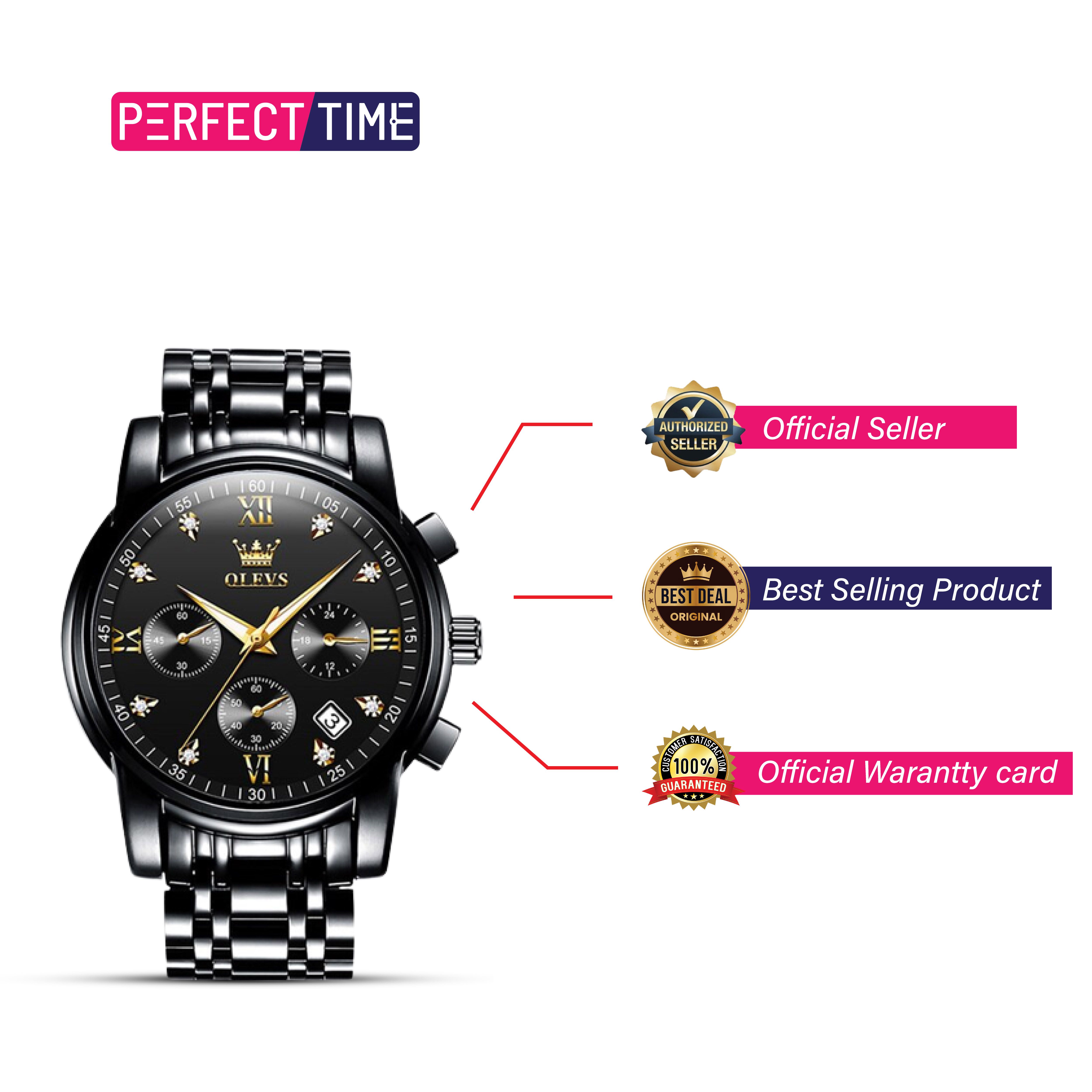 OLEVS Big Face Men Quartz Wristwatches Calendar Waterproof Male Clock Stainless Steel Belt Auto Date Business Watch for Men 2858
