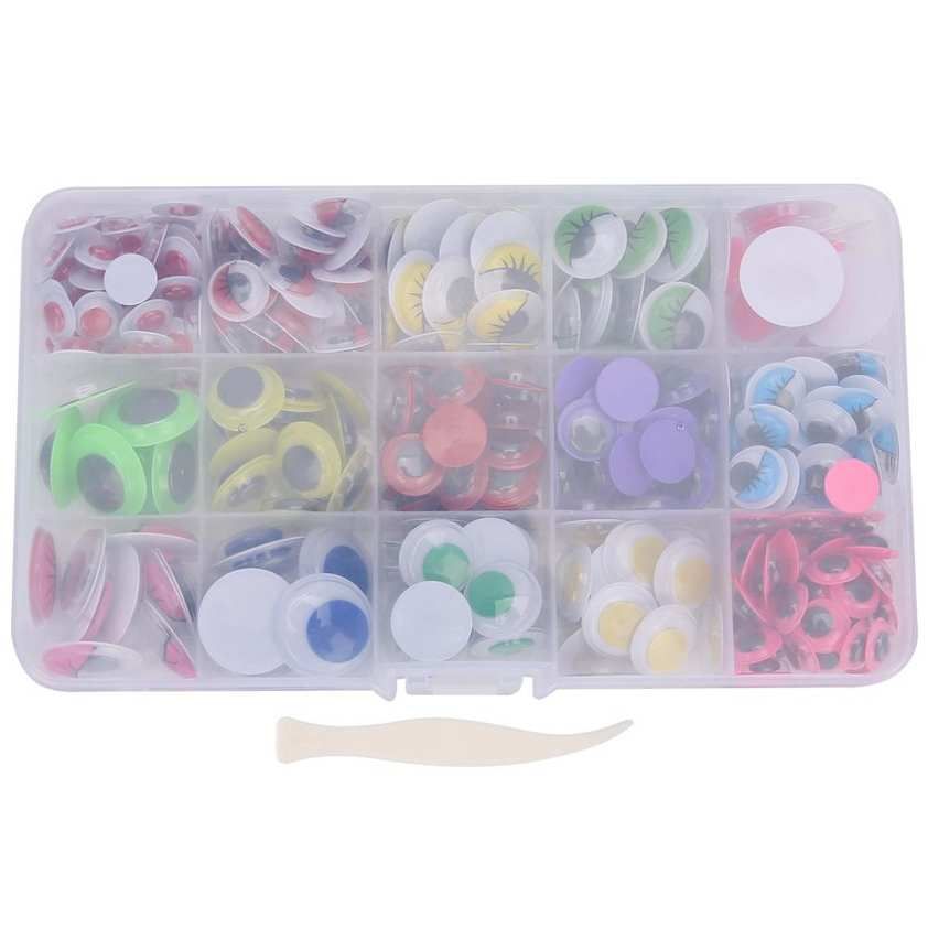 350Pcs 10-20mm Plastic Multicolor Movable Doll Eyes Eyeball DIY Handcraft Toy Accessories