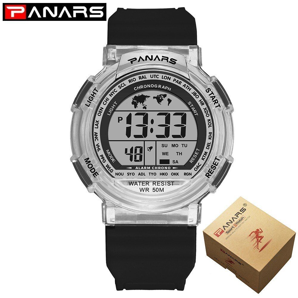 PANARS Colorful Luminous Digital Watch For Kids Children Sports Boy Watch 2021 Clock Girl Electronic Wrist Watches Waterproof